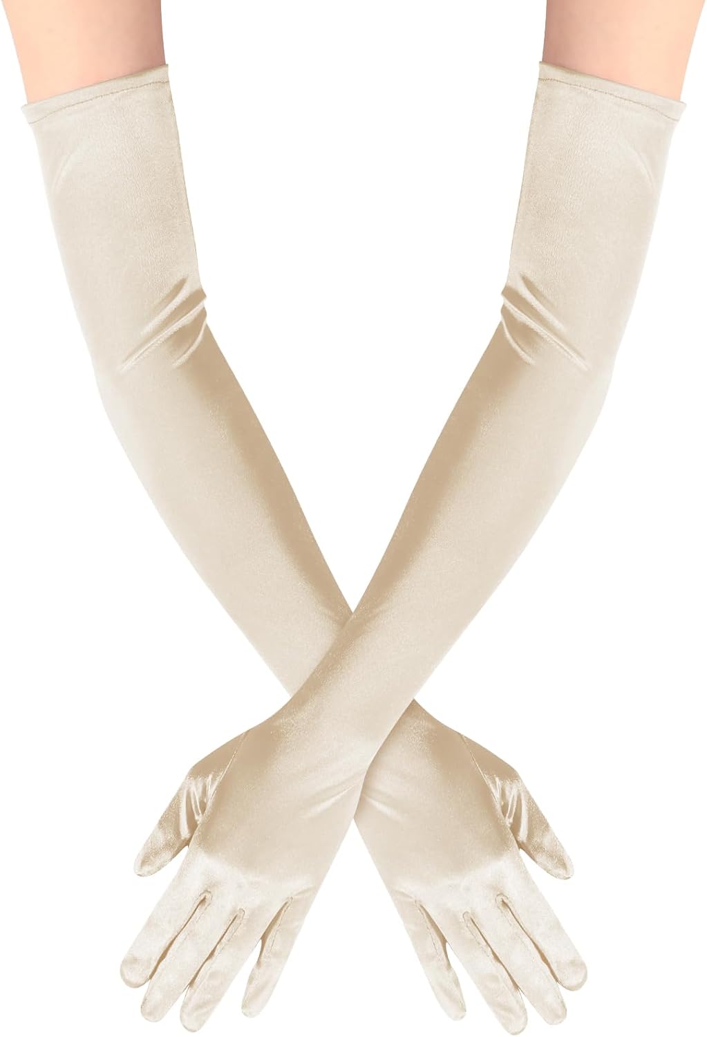 Lange Opernhandschuhe für Damen Satin Handschuhe Kostüme Braut Abendkleid - Bild 110 von 141