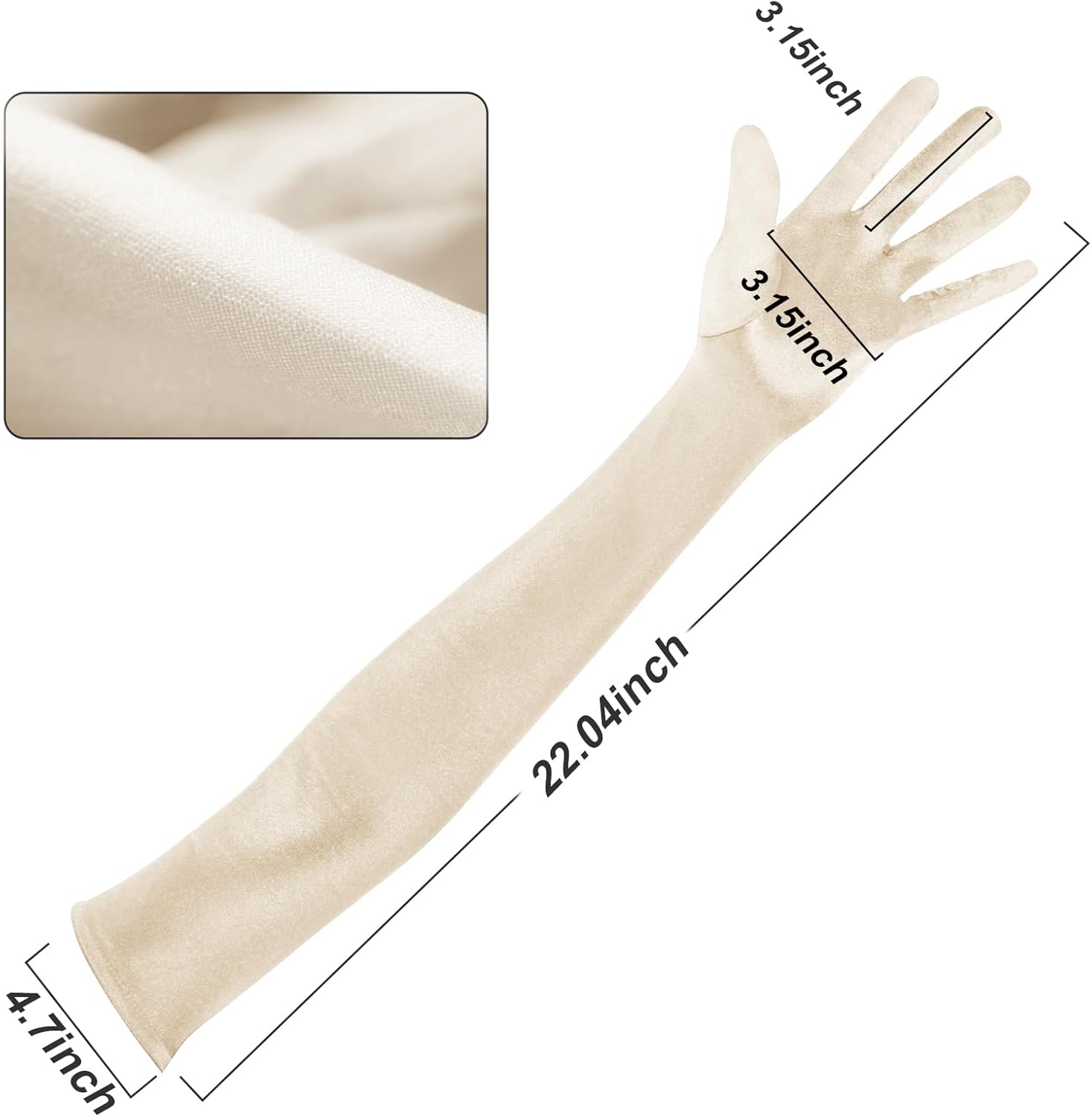 Lange Opernhandschuhe für Damen Satin Handschuhe Kostüme Braut Abendkleid - Bild 113 von 141