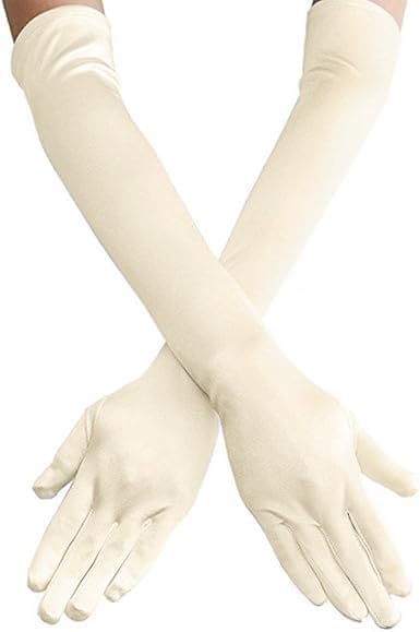 Lange Opernhandschuhe für Damen Satin Handschuhe Kostüme Braut Abendkleid - Bild 114 von 141