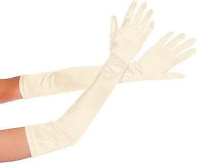Lange Opernhandschuhe für Damen Satin Handschuhe Kostüme Braut Abendkleid - Bild 116 von 141