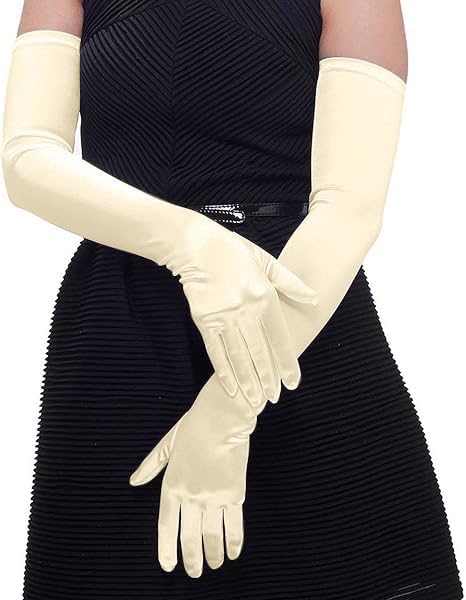 Lange Opernhandschuhe für Damen Satin Handschuhe Kostüme Braut Abendkleid - Bild 120 von 141