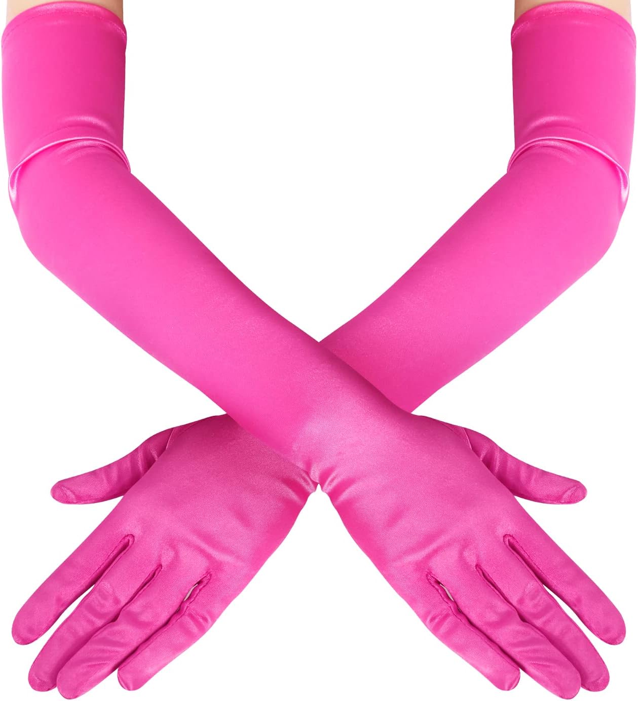 Lange Opernhandschuhe für Damen Satin Handschuhe Kostüme Braut Abendkleid - Bild 121 von 141