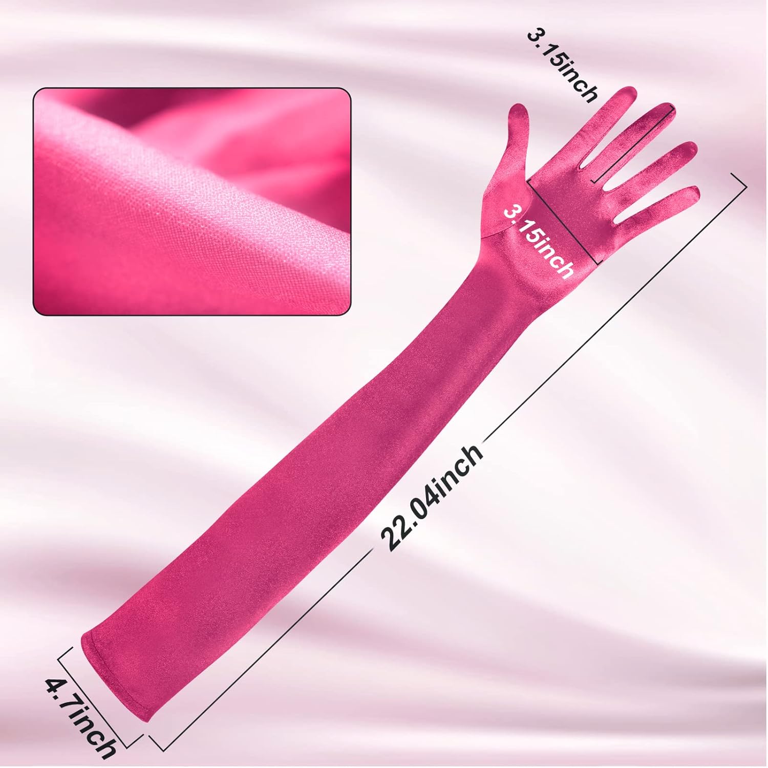 Lange Opernhandschuhe für Damen Satin Handschuhe Kostüme Braut Abendkleid - Bild 123 von 141
