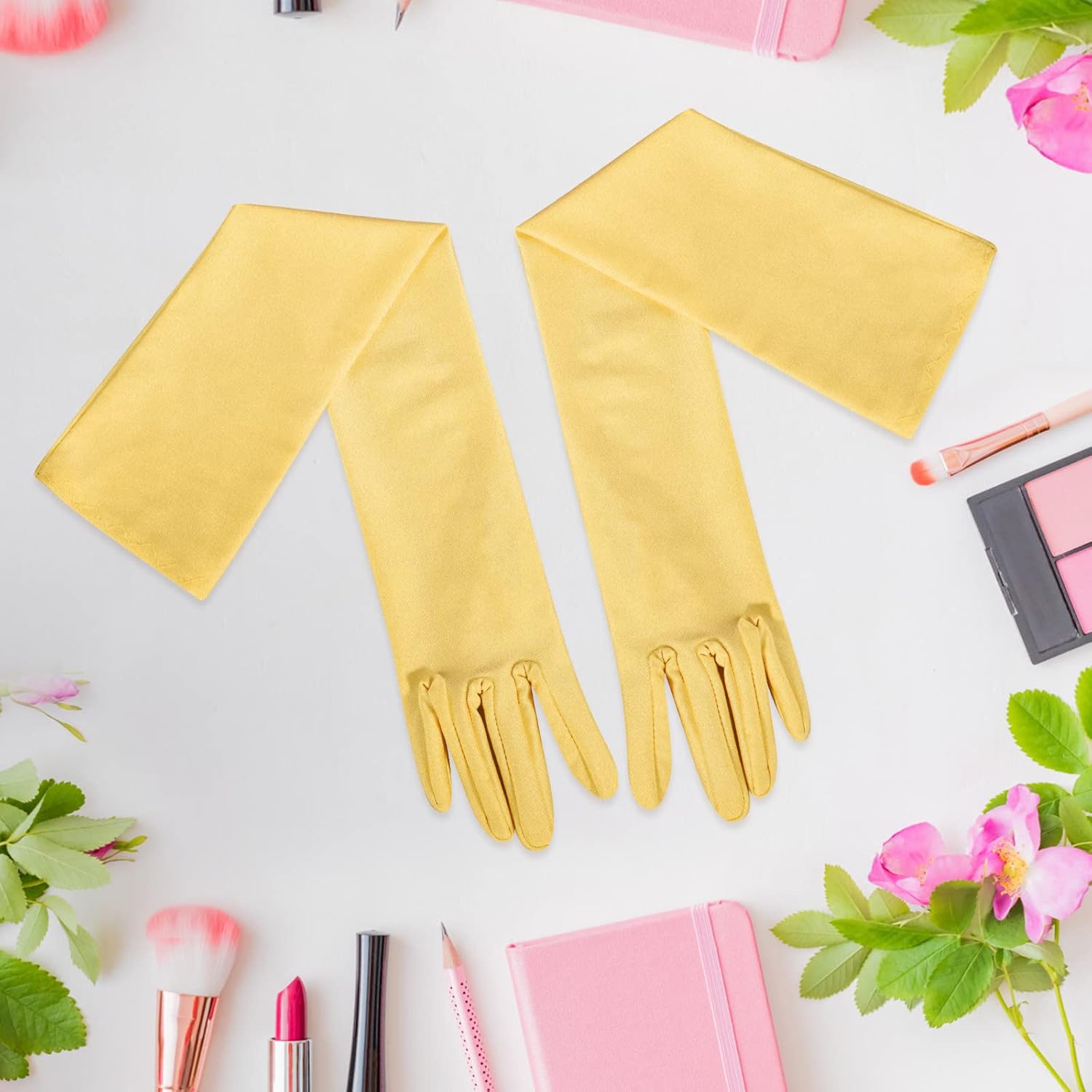Lange Opernhandschuhe für Damen Satin Handschuhe Kostüme Braut Abendkleid - Bild 132 von 141