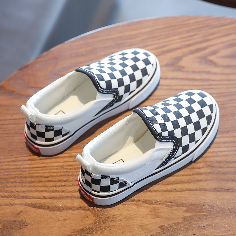 KINDER JUNGEN GRID CANVAS SNEAKER LOW TOP PUMPS MÄDCHEN SLIPPER TURNSCHUHE SCHUHE GRÖßEN - Bild 12 von 14