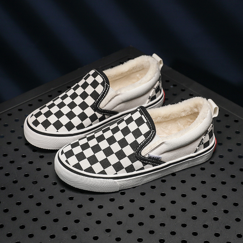 KINDER JUNGEN GRID CANVAS SNEAKER LOW TOP PUMPS MÄDCHEN SLIPPER TURNSCHUHE SCHUHE GRÖßEN - Bild 13 von 14