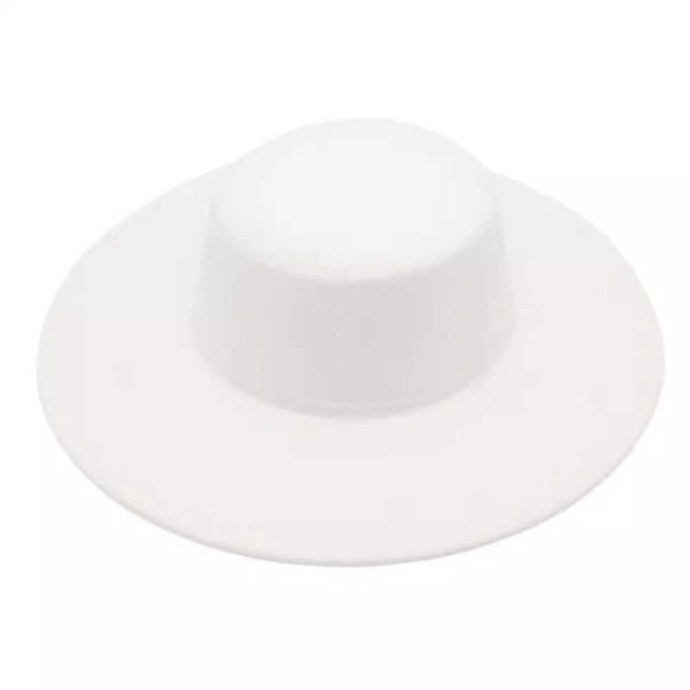 Elegant Wide Brim Felt Hat Hepburn Style Flat-top Cap New Women Flatcap Women - Afbeelding 16 van 20