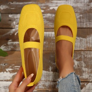 Mujeres Pisos Cómodos Tejidos Mocasines Zapatos Informales Transpirables Tacones Bajos Zapatos Planos - Imagen 16 de 16