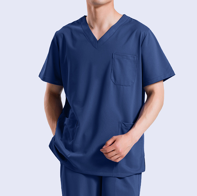 Neu Herren einfarbig V-Ausschnitt Tasche locker Freizeit T-Shirt aus Europa und Amerika - Bild 17 von 20