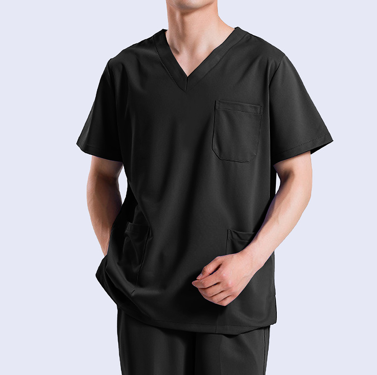 Neu Herren einfarbig V-Ausschnitt Tasche locker Freizeit T-Shirt aus Europa und Amerika - Bild 19 von 20