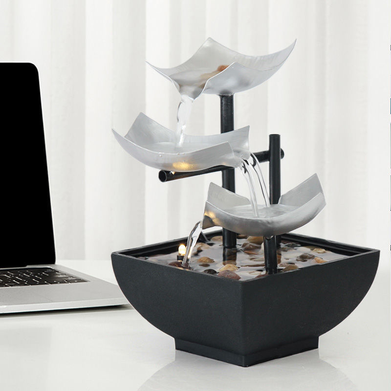 Desktop Fountain - Water Fountain Ornament - Flowing Water Decor - Bild 8 von 8