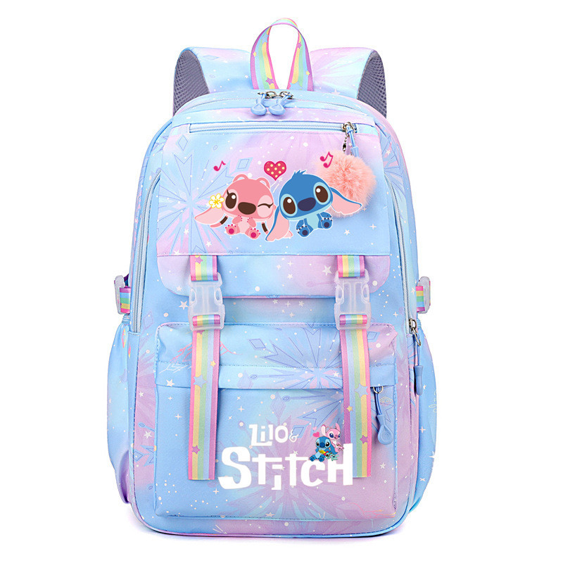 Large Boys Girls School Bag Lilo And Stitch Backpack Kids Travel With Free Gift! - Bild 38 von 42
