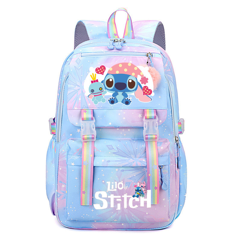 Large Boys Girls School Bag Lilo And Stitch Backpack Kids Travel With Free Gift! - Bild 39 von 42