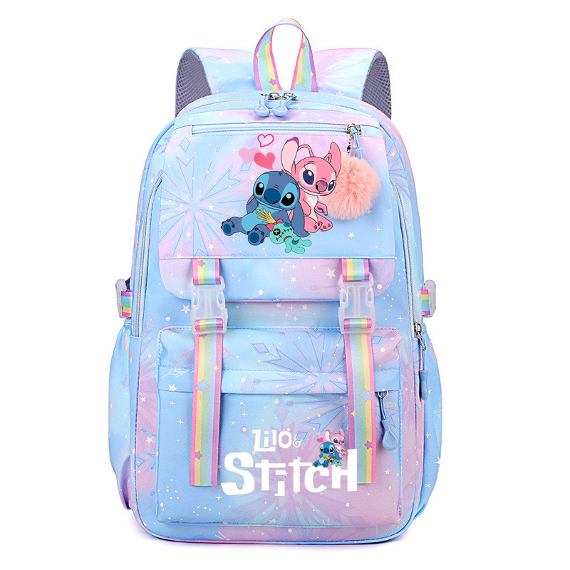 Large Boys Girls School Bag Lilo And Stitch Backpack Kids Travel With Free Gift! - Bild 40 von 42