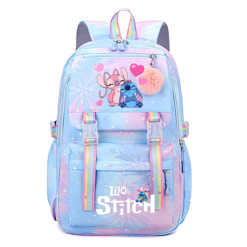 Large Boys Girls School Bag Lilo And Stitch Backpack Kids Travel With Free Gift! - Bild 42 von 42