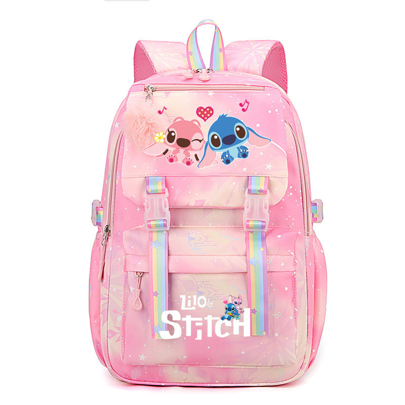 Large Boys Girls School Bag Lilo And Stitch Backpack Kids Travel With Free Gift! - Bild 28 von 42