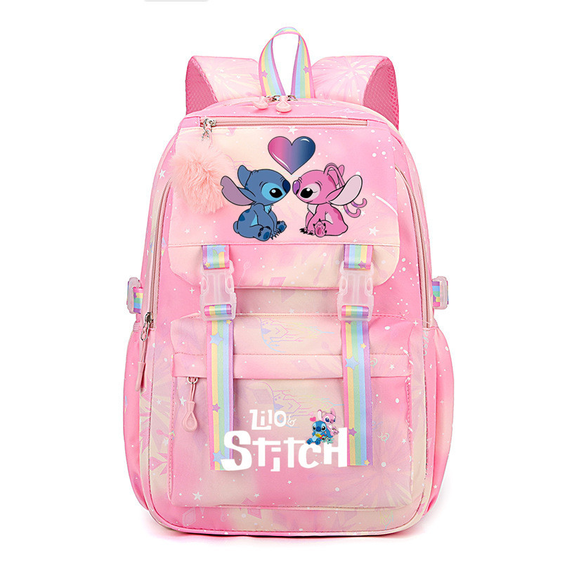 Large Boys Girls School Bag Lilo And Stitch Backpack Kids Travel With Free Gift! - Bild 30 von 42