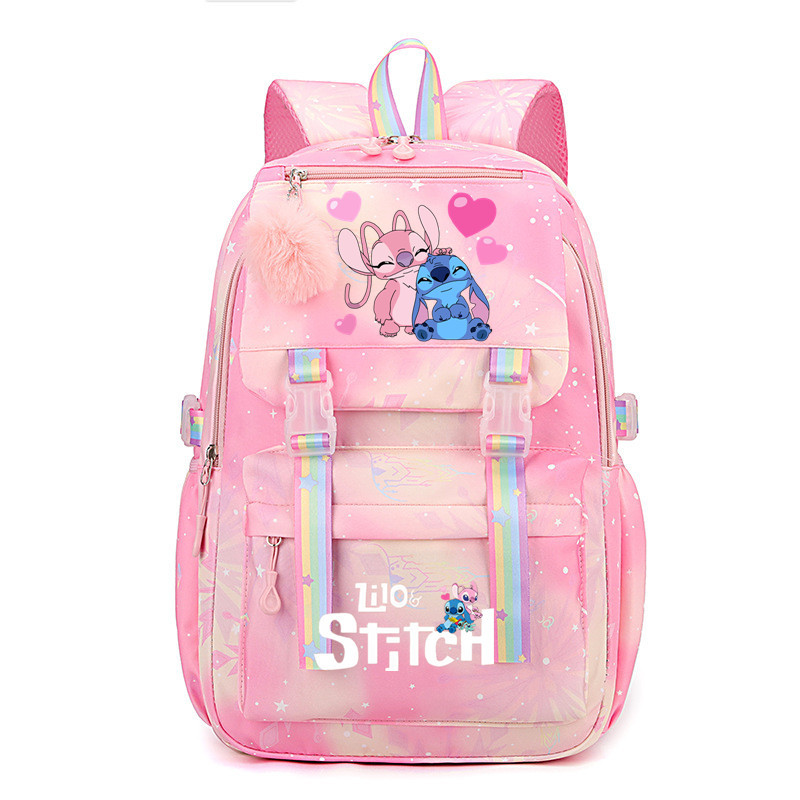 Large Boys Girls School Bag Lilo And Stitch Backpack Kids Travel With Free Gift! - Bild 31 von 42