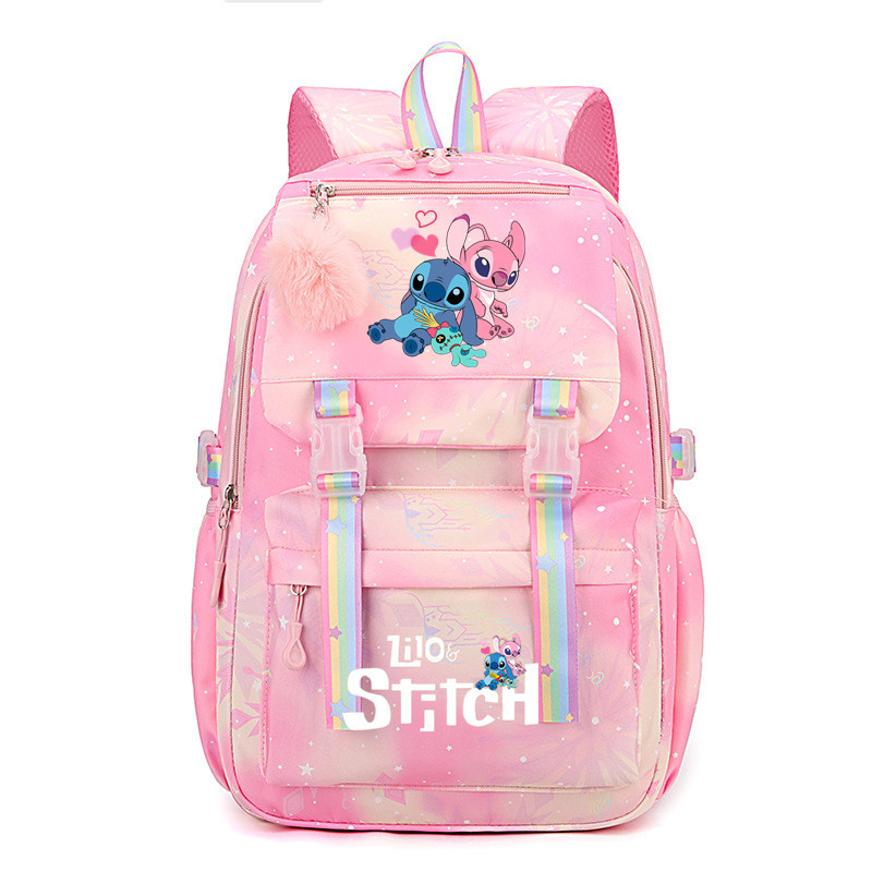 Large Boys Girls School Bag Lilo And Stitch Backpack Kids Travel With Free Gift! - Bild 32 von 42
