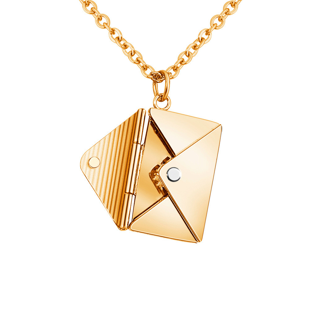Modeschmuck Umschlag Halskette Frauen Liebhaber Brief Anhänger beste Geschenke für Mädchen - Bild 18 von 26