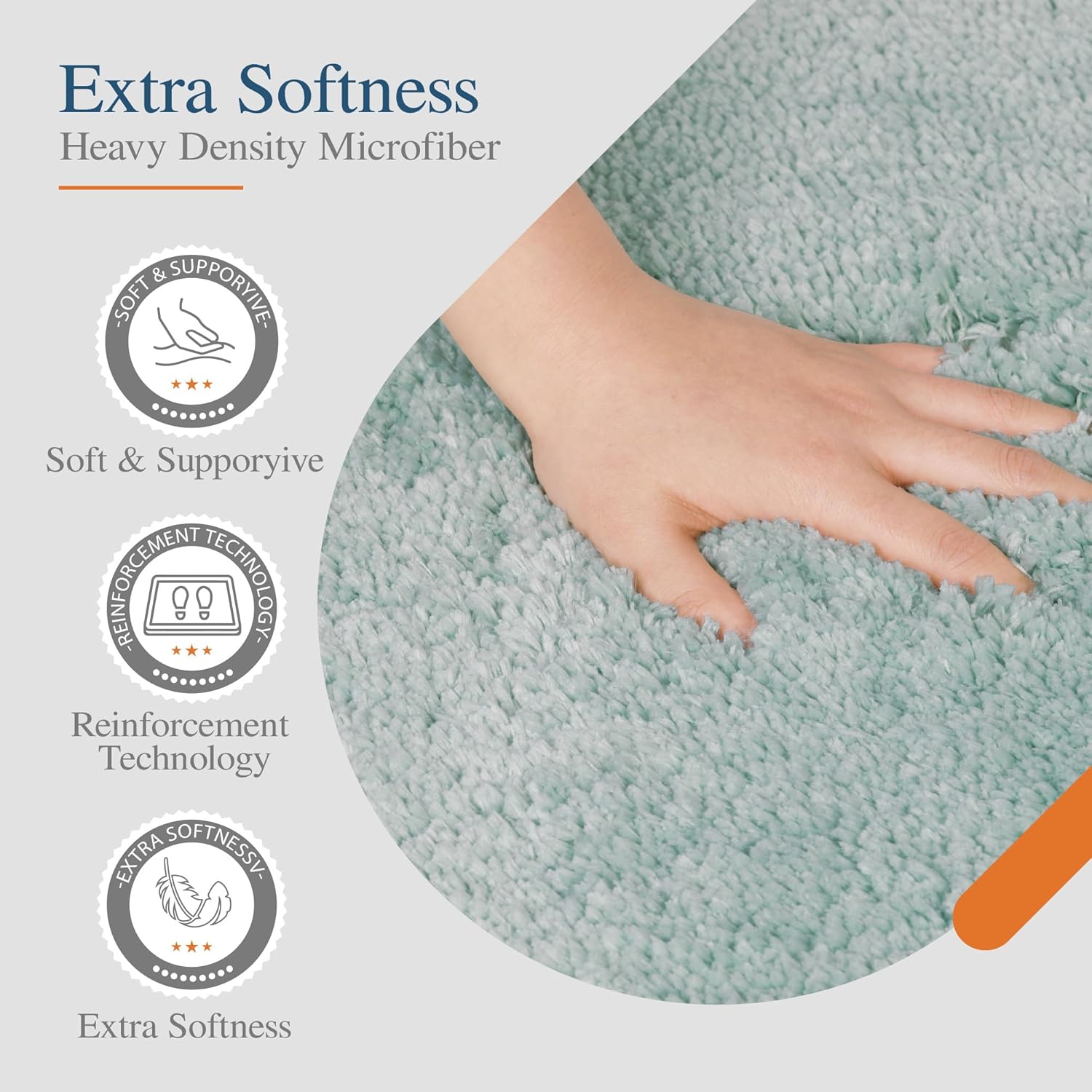 Badvorleger, rutschfeste Badematte wasserabsorbierend weich Shaggy Matte Vorleger für Dusche - Bild 24 von 290