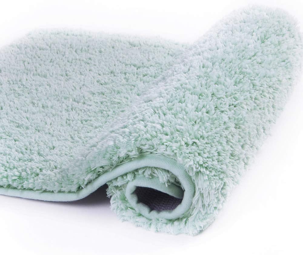Badvorleger, rutschfeste Badematte wasserabsorbierend weich Shaggy Matte Vorleger für Dusche - Bild 23 von 290