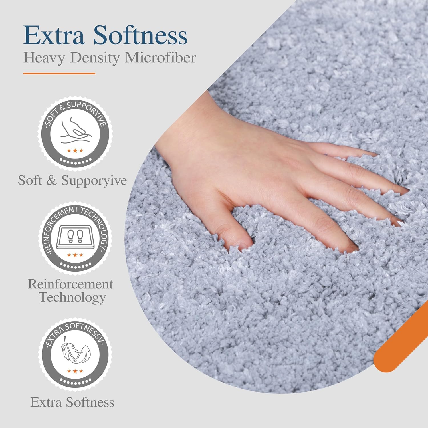 Badvorleger, rutschfeste Badematte wasserabsorbierend weich Shaggy Matte Vorleger für Dusche - Bild 35 von 290