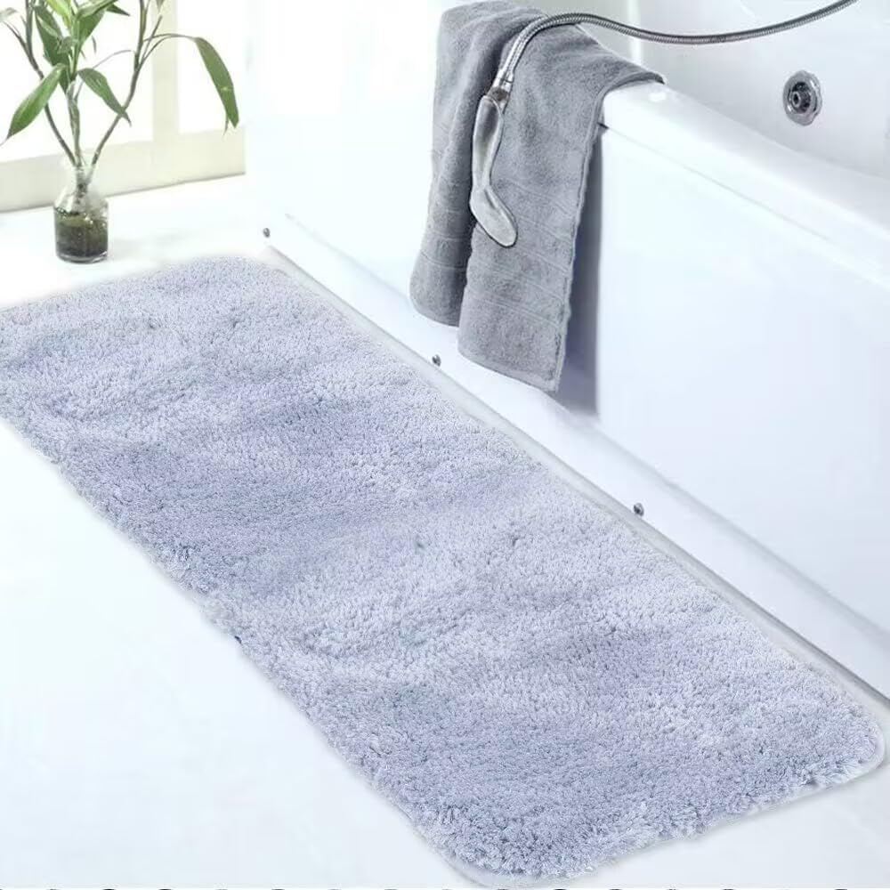 Badvorleger, rutschfeste Badematte wasserabsorbierend weich Shaggy Matte Vorleger für Dusche - Bild 44 von 290