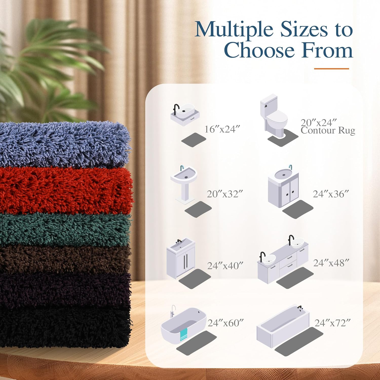 Badvorleger, rutschfeste Badematte wasserabsorbierend weich Shaggy Matte Vorleger für Dusche - Bild 53 von 290