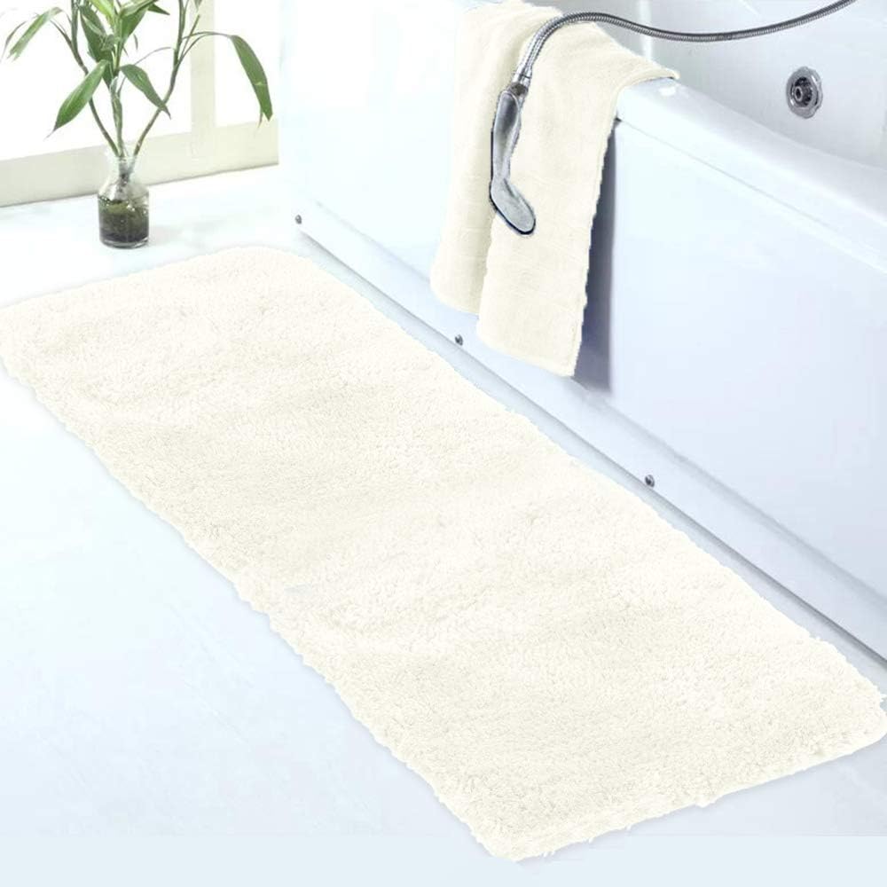Badvorleger, rutschfeste Badematte wasserabsorbierend weich Shaggy Matte Vorleger für Dusche - Bild 67 von 290