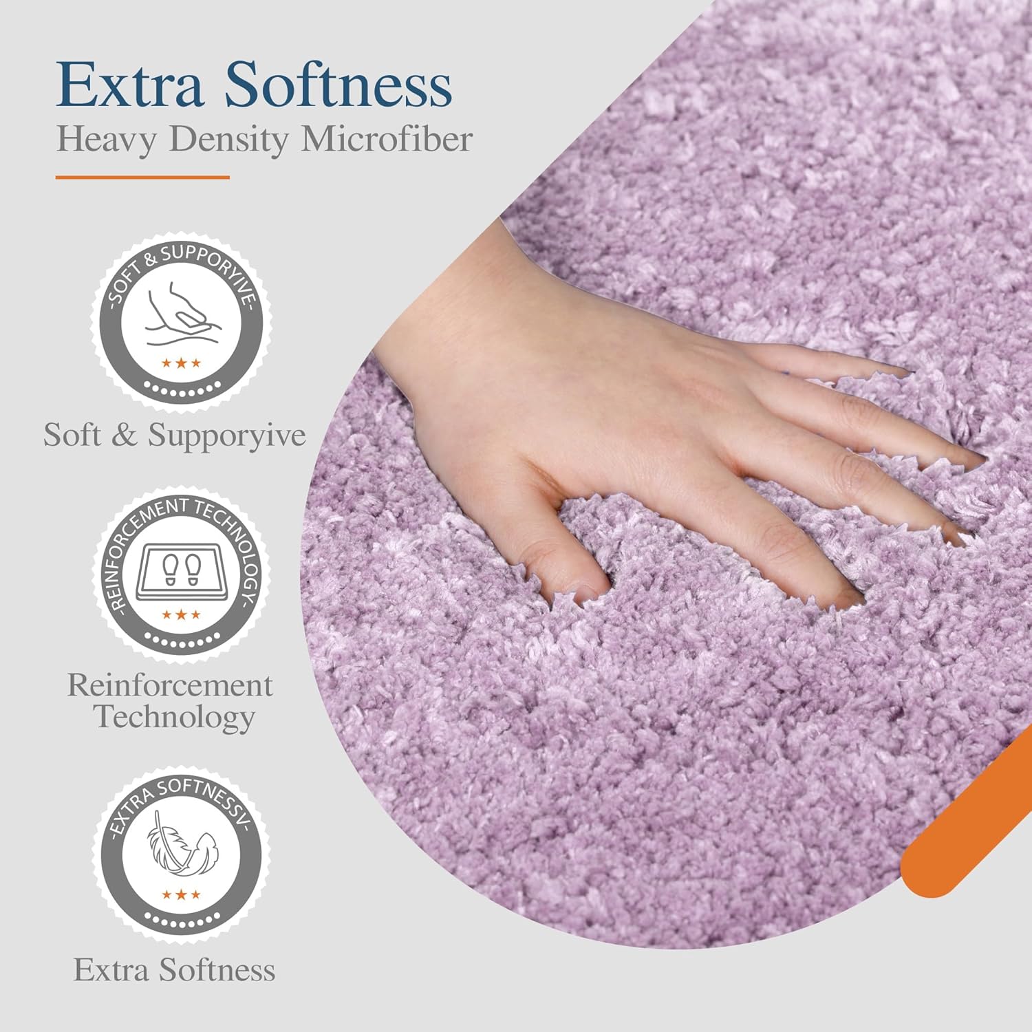 Badvorleger, rutschfeste Badematte wasserabsorbierend weich Shaggy Matte Vorleger für Dusche - Bild 70 von 290