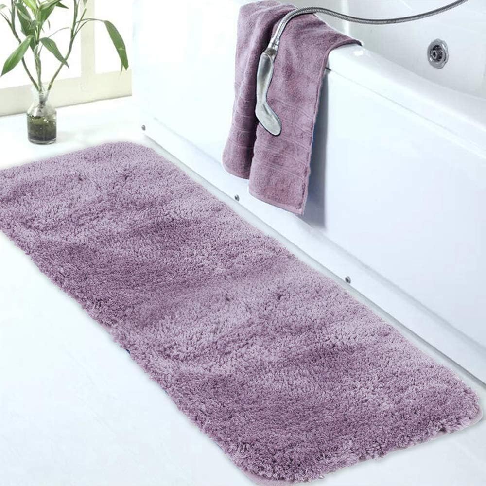 Badvorleger, rutschfeste Badematte wasserabsorbierend weich Shaggy Matte Vorleger für Dusche - Bild 78 von 290