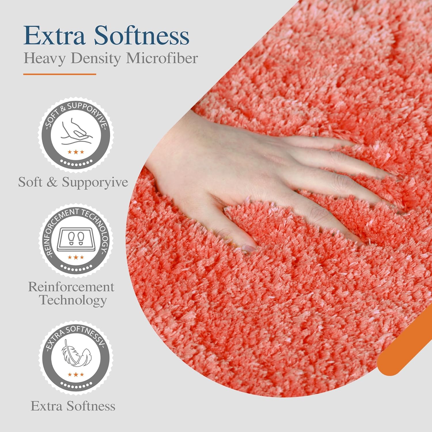 Badvorleger, rutschfeste Badematte wasserabsorbierend weich Shaggy Matte Vorleger für Dusche - Bild 91 von 290
