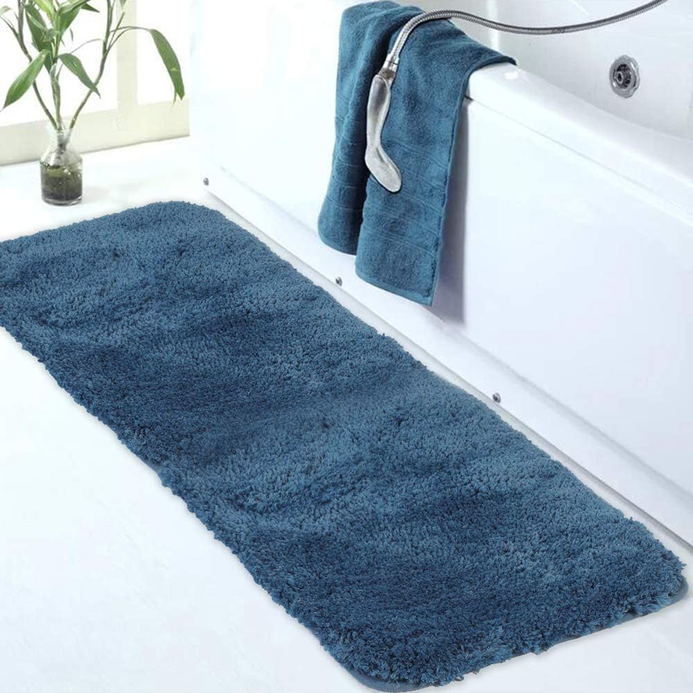 Badvorleger, rutschfeste Badematte wasserabsorbierend weich Shaggy Matte Vorleger für Dusche - Bild 111 von 290