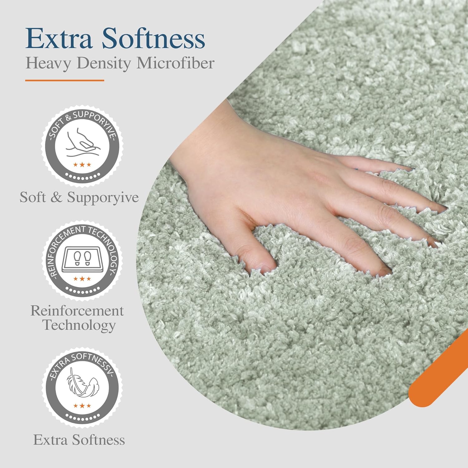 Badvorleger, rutschfeste Badematte wasserabsorbierend weich Shaggy Matte Vorleger für Dusche - Bild 113 von 290