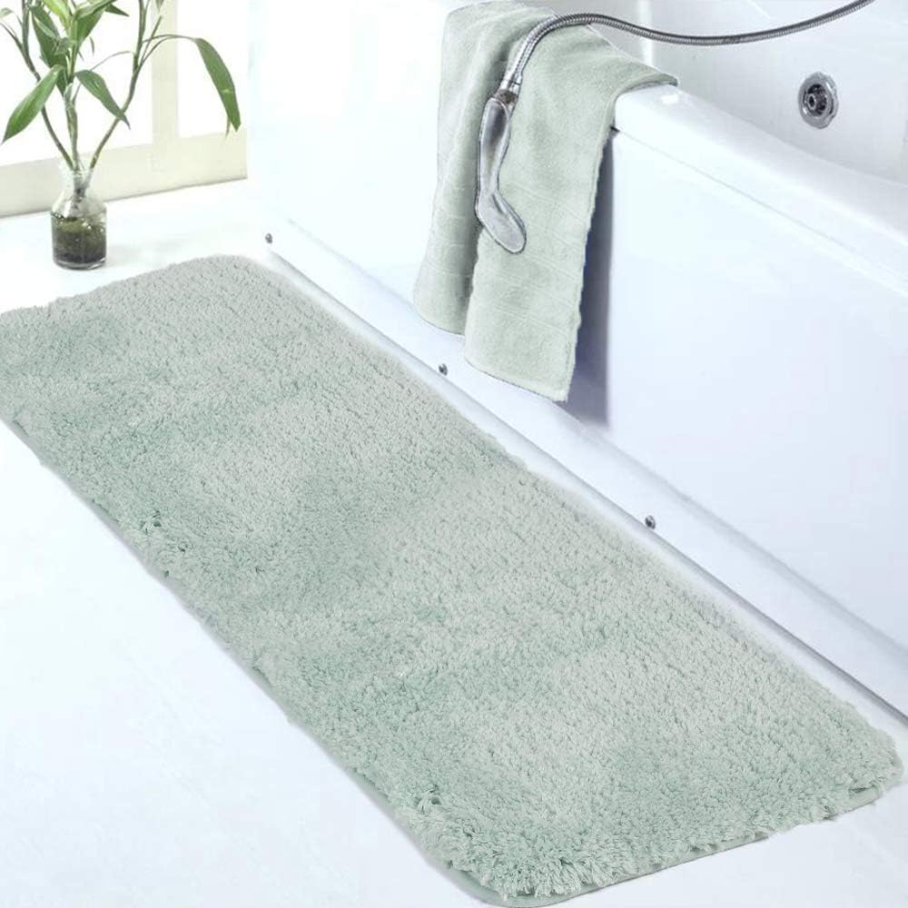 Badvorleger, rutschfeste Badematte wasserabsorbierend weich Shaggy Matte Vorleger für Dusche - Bild 122 von 290