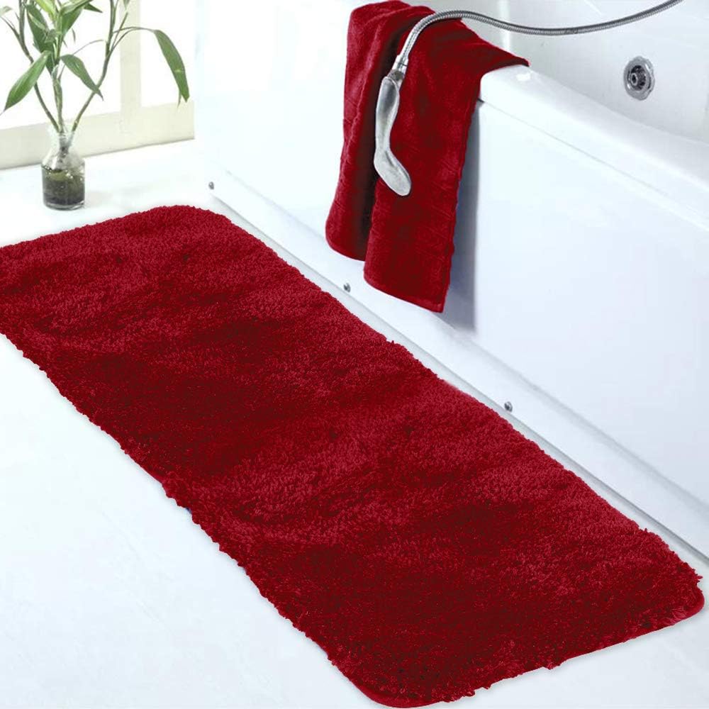 Badvorleger, rutschfeste Badematte wasserabsorbierend weich Shaggy Matte Vorleger für Dusche - Bild 133 von 290