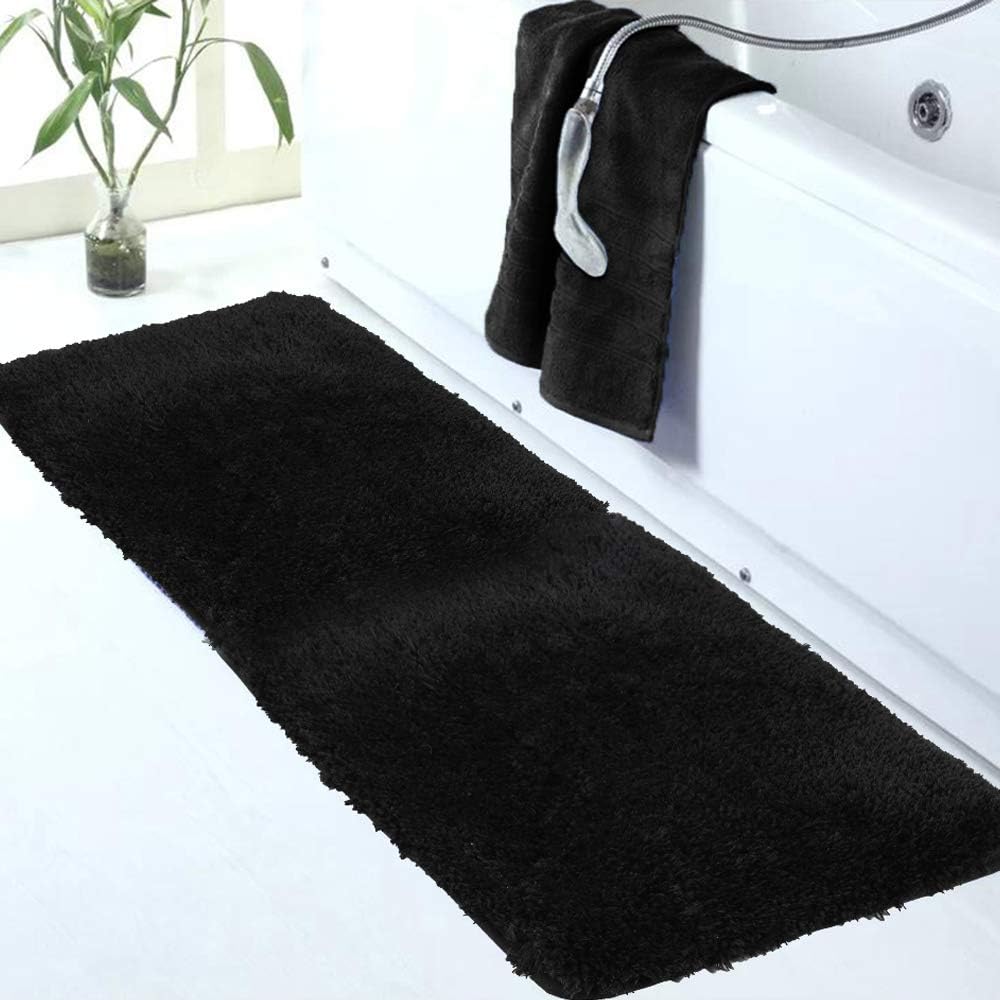 Badvorleger, rutschfeste Badematte wasserabsorbierend weich Shaggy Matte Vorleger für Dusche - Bild 145 von 290