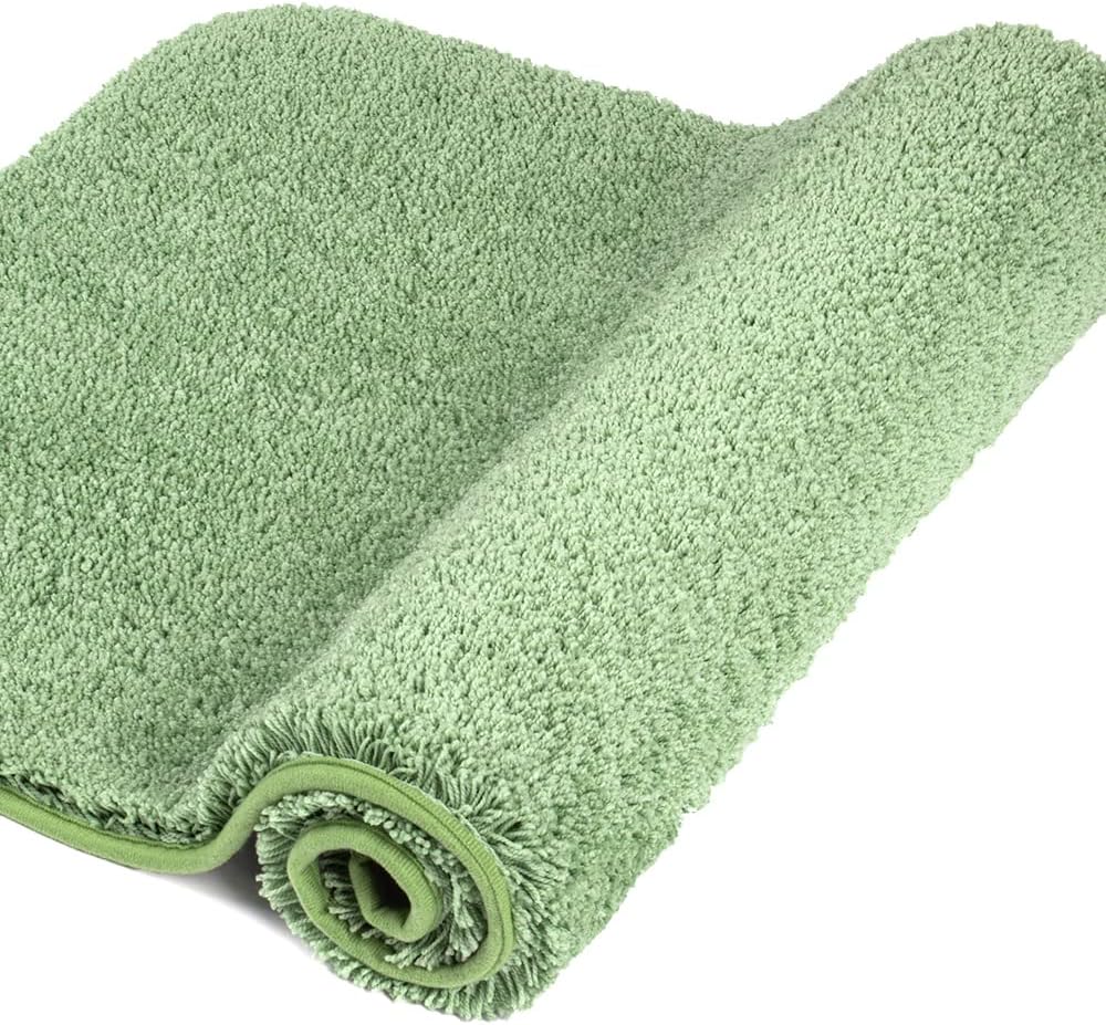 Badvorleger, rutschfeste Badematte wasserabsorbierend weich Shaggy Matte Vorleger für Dusche - Bild 146 von 290