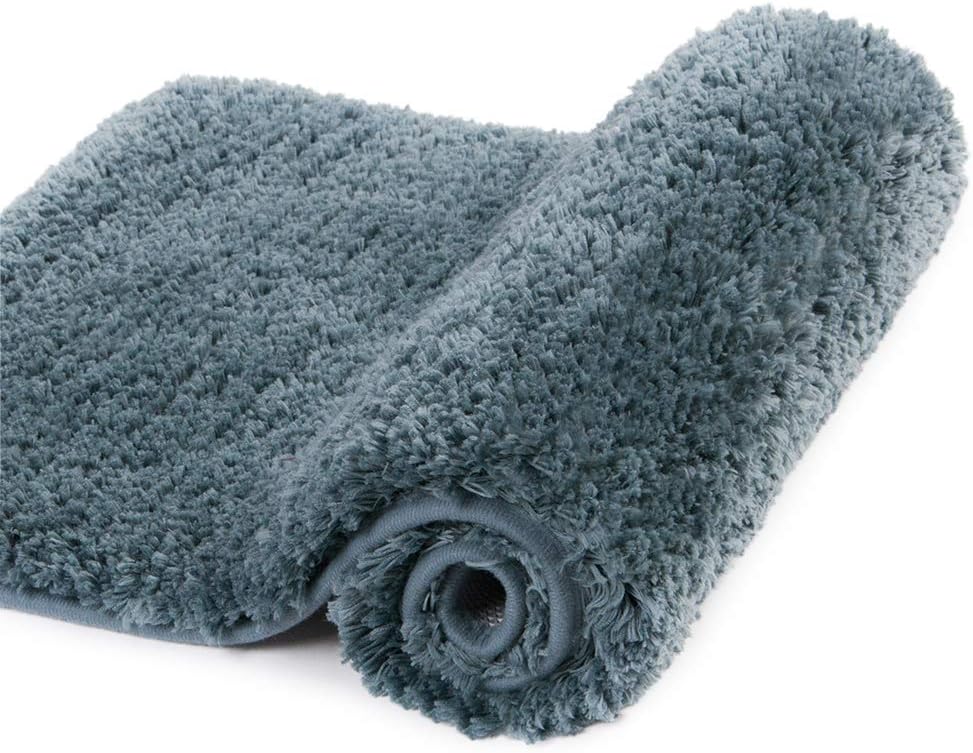 Badvorleger, rutschfeste Badematte wasserabsorbierend weich Shaggy Matte Vorleger für Dusche - Bild 168 von 290
