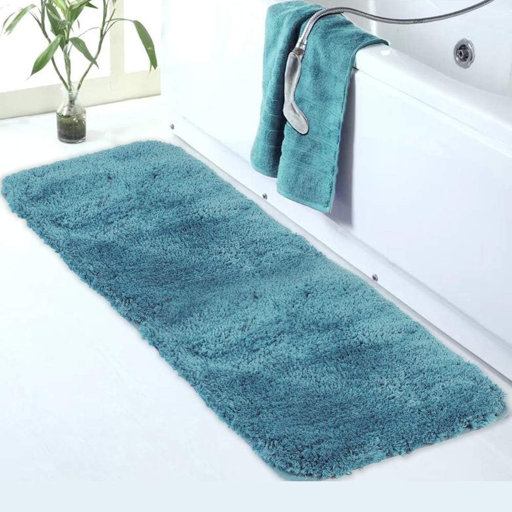 Badvorleger, rutschfeste Badematte wasserabsorbierend weich Shaggy Matte Vorleger für Dusche - Bild 189 von 290