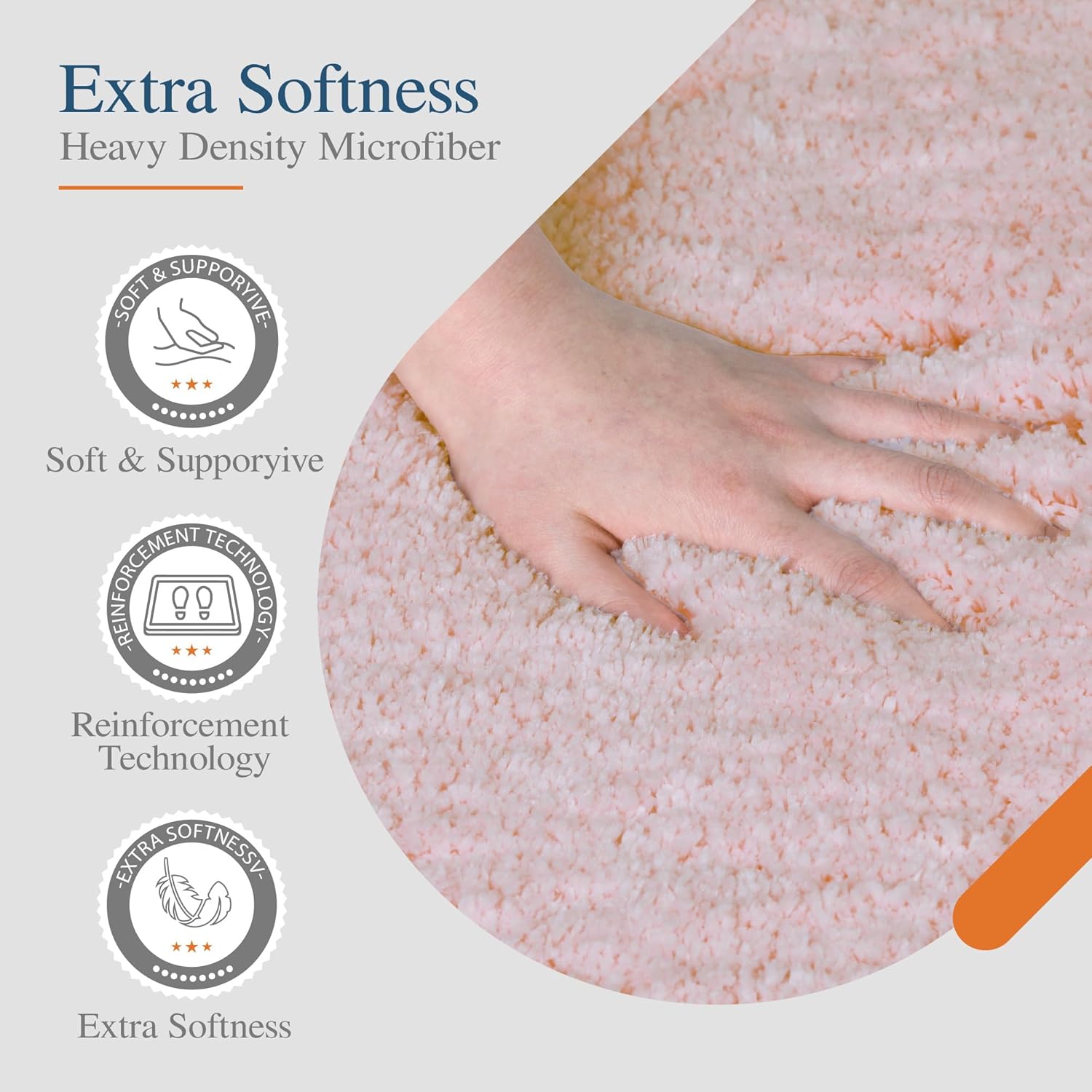 Badvorleger, rutschfeste Badematte wasserabsorbierend weich Shaggy Matte Vorleger für Dusche - Bild 224 von 290