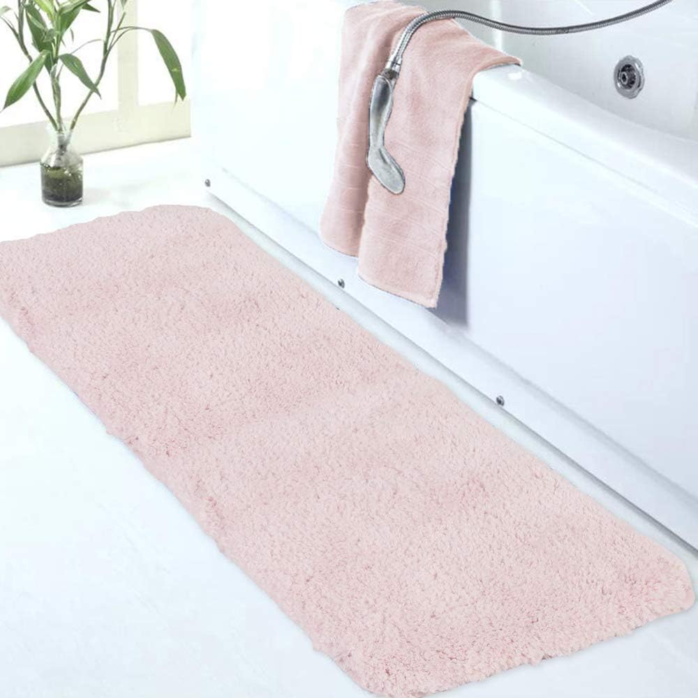 Badvorleger, rutschfeste Badematte wasserabsorbierend weich Shaggy Matte Vorleger für Dusche - Bild 233 von 290