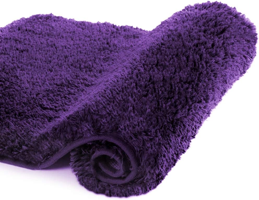 Badvorleger, rutschfeste Badematte wasserabsorbierend weich Shaggy Matte Vorleger für Dusche - Bild 257 von 290