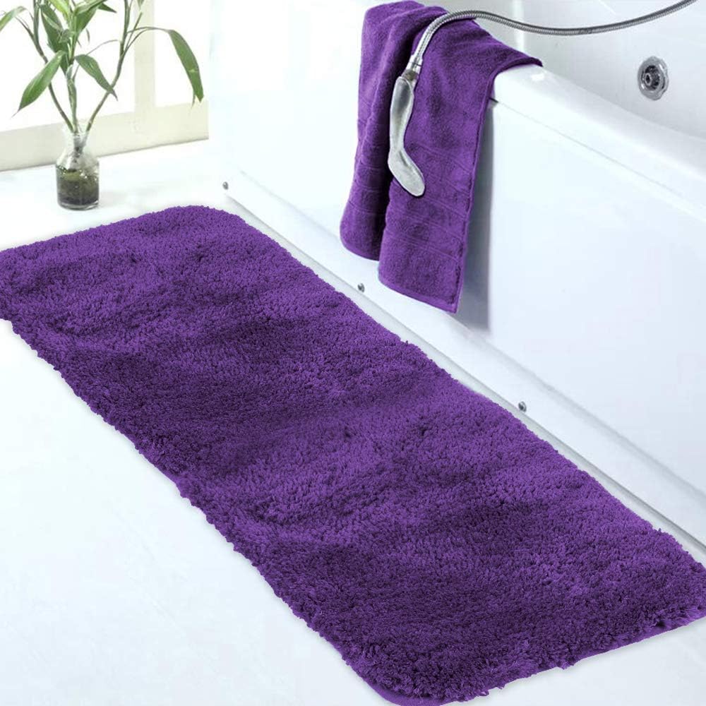 Badvorleger, rutschfeste Badematte wasserabsorbierend weich Shaggy Matte Vorleger für Dusche - Bild 267 von 290