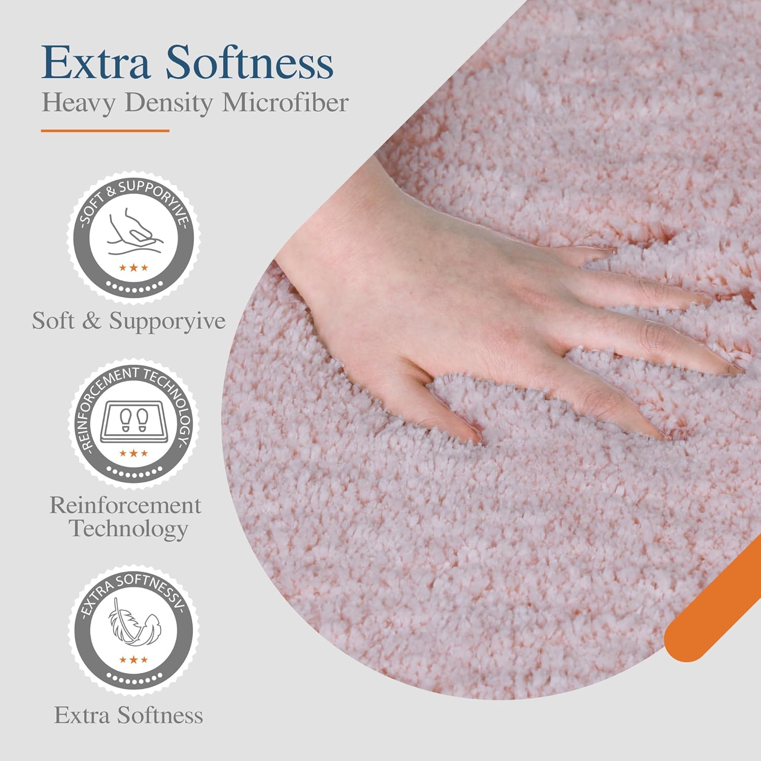 Badvorleger, rutschfeste Badematte wasserabsorbierend weich Shaggy Matte Vorleger für Dusche - Bild 269 von 290