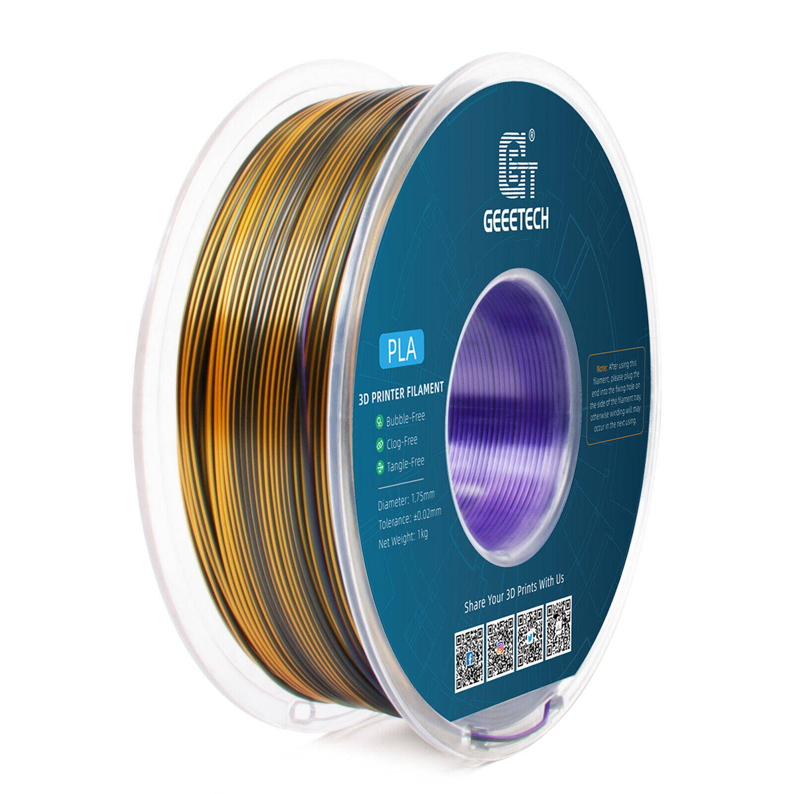 1KG 1.75MM GEEETECH Impression 3D Filament Multicolore PLA/ABS+/PETG/TPU/Résine - Bild 249 von 274