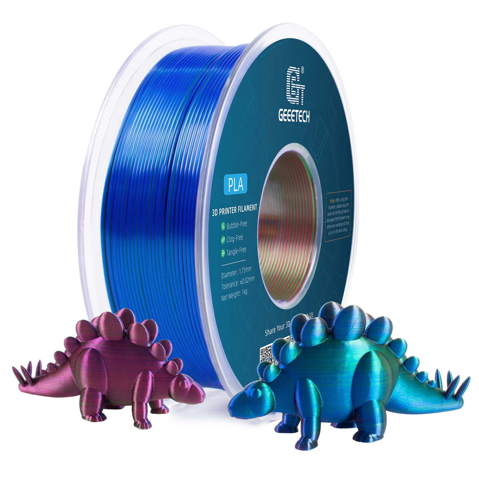 1KG 1.75MM GEEETECH Impression 3D Filament Multicolore PLA/ABS+/PETG/TPU/Résine - Bild 231 von 274