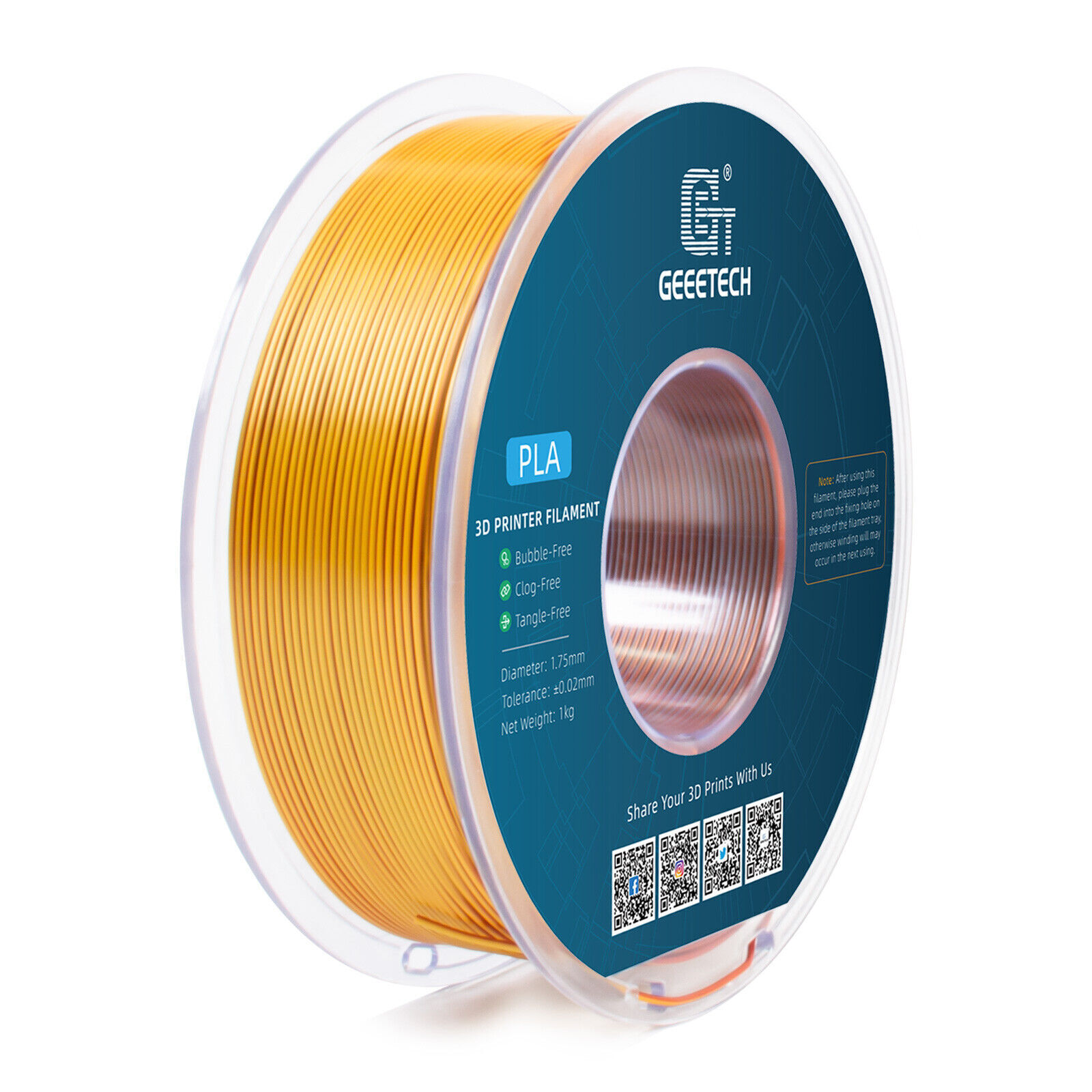 1KG 1.75MM GEEETECH Impression 3D Filament Multicolore PLA/ABS+/PETG/TPU/Résine - Bild 226 von 274