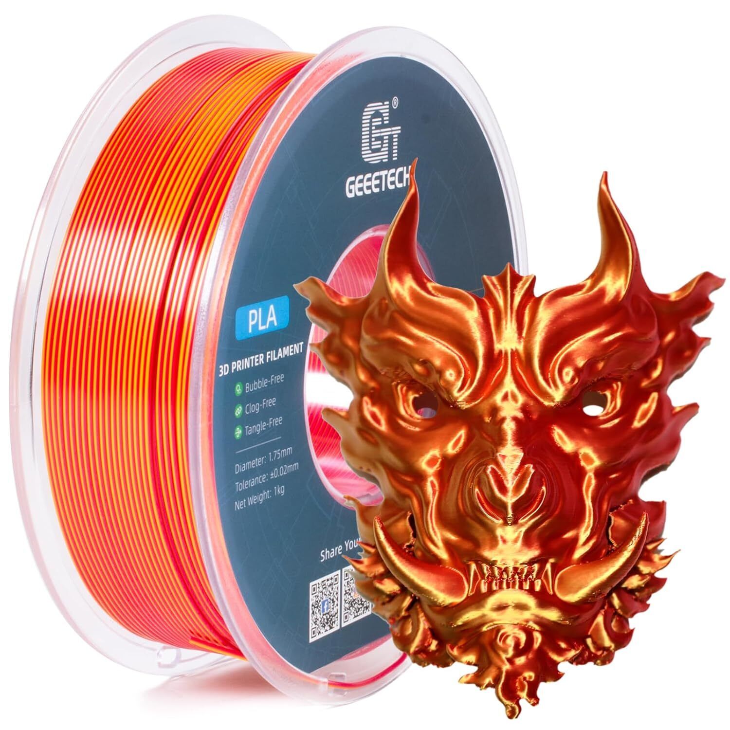 1KG 1.75MM GEEETECH Impression 3D Filament Multicolore PLA/ABS+/PETG/TPU/Résine - Bild 219 von 274